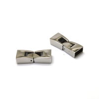 Lot de fermoirs à baïonnette en acier inoxydable, 8.2*4mm, perceuses de cordon en cuir, bricolage, fournitures pour la fabrication de bijoux, 10 pièces
