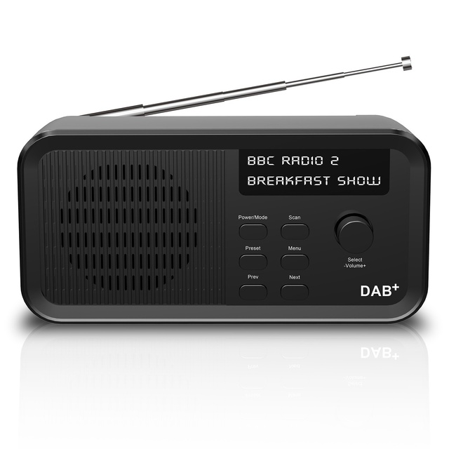 DAB Digital Radio FM Home Outdoor Portable Player Plastic Digital Display Battery Powered Model D9