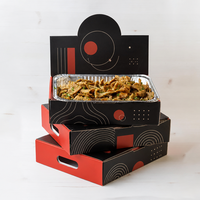 Boîte d'emballage alimentaire à emporter personnalisée avec poignée pour la restauration