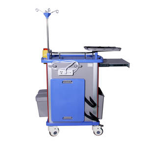 의료 응급 트롤리 병원 구급 카트 스테인리스 스틸 다중 서랍 소생 카트 - Product Image 3