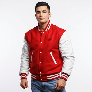 Blousons universitaires imprimés de haute qualité pour hommes, avec logo brodé personnalisé, manches longues, col montant, style formel d'hiver, vente en gros - Product Image 1
