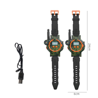 Reloj Walkie Talkie Recargable e Impermeable para Niños, Alcance de 100M, Multi-Plug, Calidad de Llamada de Alta Definición, Juguete Interactivo para Padres e Hijos