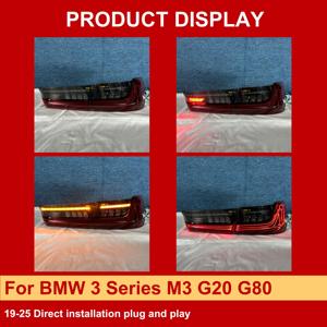 J một chiếc xe mới dẫn đèn đuôi cho G80 M3 CSL đèn đuôi tùy chỉnh đèn hậu cho xe màu đỏ đen 2019 để <span class=keywords><strong>2025</strong></span> nâng cấp Cắm và chơi - Product Image 2