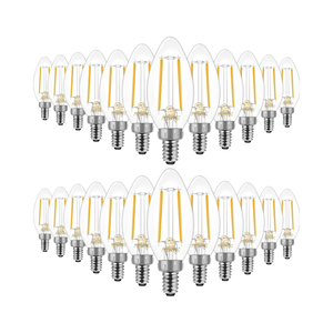 Ampoule candélabre classique à LED E12 <span class=keywords><strong>B10</strong></span> de liste UL 4W 6W 8W Ampoule à filament en verre transparent blanc doux et chaud à intensité variable - Product Image 1