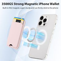 Portefeuille porte-cartes en cuir PU avec aimant puissant et blocage RFID, compatible MagSafe, fermeture ouverte pour iPhone, logo personnalisé