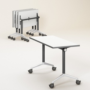 Office Furniture Office <b>Table</b> Meeting Desk Training <b>Table</b> With <b>Wheel</b> - Product Image 1