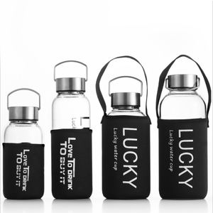 Logo personnalisé de haute qualité 700ml 1000ml 1200ml 1600ml Bouteilles d'<span class=keywords><strong>eau</strong></span> en verre de sport de plein air avec bouchon - Product Image 1