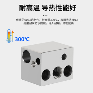 Elegoo Neptune 4 Extruder: Bloque de Calentamiento de Latón para Boquilla, Válvula de Calentamiento y Varilla de Calentamiento Dedicadas - Product Image 4