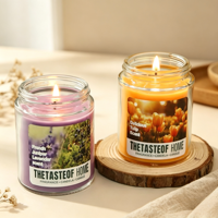 Bougies d'aromathérapie en verre, ornements parfumés pour la maison en cire de soja, souvenirs de vacances