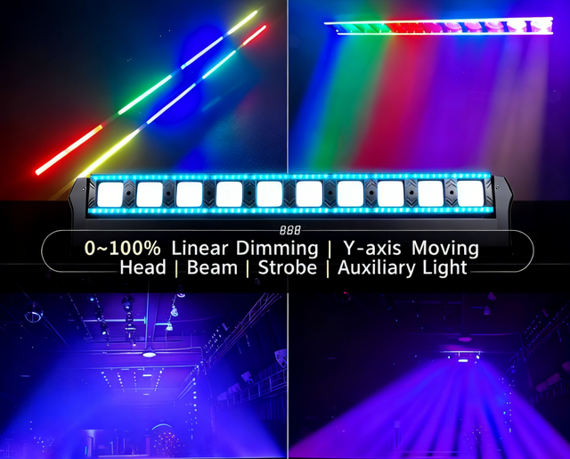 Linear Scan LED Matrix Lamp Red/Green/Blue Beam IP65 DMX512 6000K Daylight Night Clubs Disco Concert Sound Lighting Stage Light