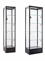 Armoire à trophées en verre tubulaire en alliage d'aluminium armoire en métal et en verre