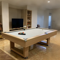 Table multi-jeux professionnelle de taille personnalisable de 7/8/9FT 3 en 1-pour piscine, billard, ping-pong et salle à manger, dessus en bois, pieds en bois massif
