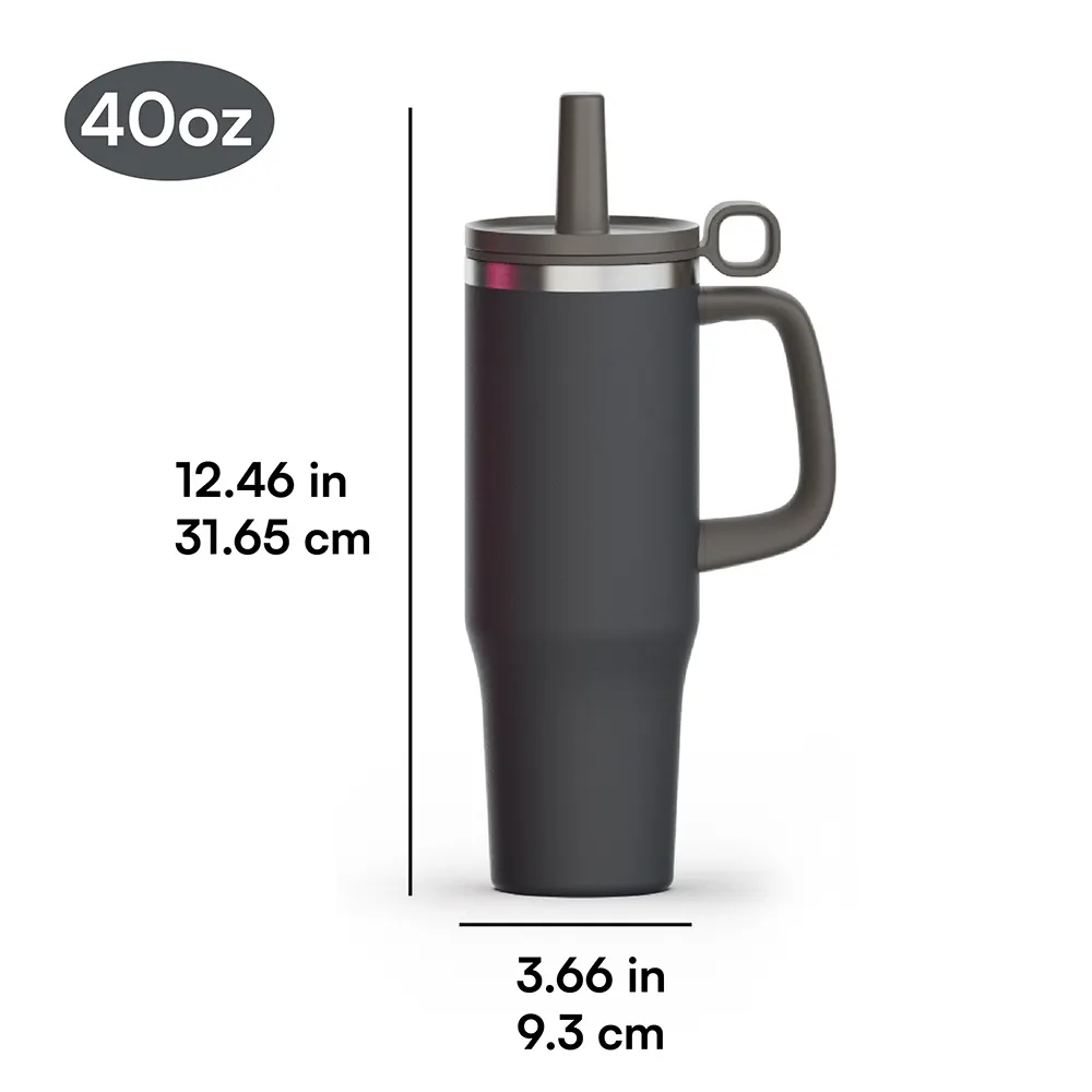 Food Grade 18/8 Stainless Steel Hot Cold Insulated Quencher 40oz Insulated Quencher With Flip Lid