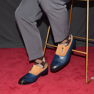 Mocassins en cuir pour hommes de haute qualité, simples, en cuir de vachette superposé avec semelle en feutre inversé, chaussures décontractées de luxe pour hommes - Product Image 5