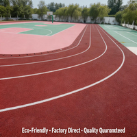 Piste de course en caoutchouc in situ pour complexe sportif, homologuée IAAF, configuration standard de 400 mètres pour l'Asie du Sud-Est et les climats tropicaux