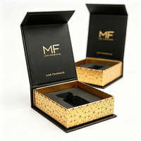 Boîte cadeau de parfum magnétique de luxe personnalisée avec gaufrage, doublure en éponge, matériaux recyclés et emballage écologique pour cosmétiques