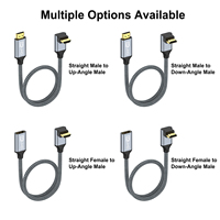 Câble adaptateur en gros à angle de 90 degrés plaqué or 8K avec gaine en PVC et blindage en feuille d'aluminium 8K60Hz/4K120Hz 48Gbps