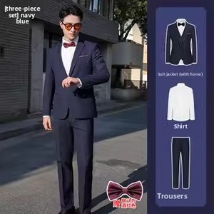 L'abito <span class=keywords><strong>da</strong></span> sposa maschile è un completo monopetto in tessuto Fine <span class=keywords><strong>per</strong></span> il fratello del testimone - Product Image 3