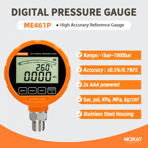 Moray ME461P 400bar Precision Digital Differential Mini Gas <strong>Pressure</strong> <strong>Gauge</strong> Meter Manometer <strong>Gauge</strong> Oil Air Digital Vacuum <strong>Gauge</strong> - Product Image 2
