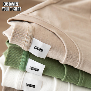 <span class=keywords><strong>T</strong></span>-<span class=keywords><strong>shirt</strong></span> Homme Oversize 100% Coton Uni Tricoté Longue Durée Écologique 220 Grammes Haute Qualité Teint Uni Fabrication Chinoise Personnalisée - Product Image 2