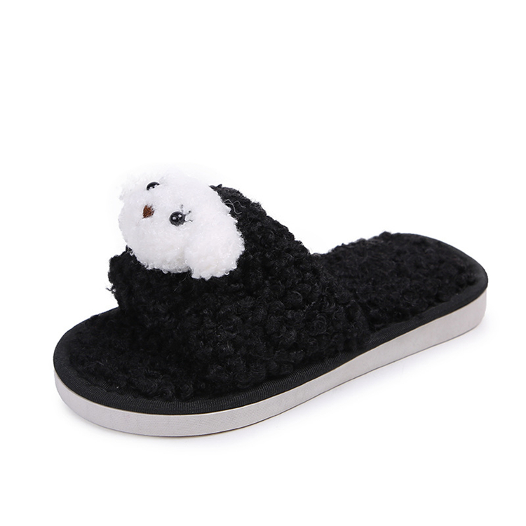 Новинка зимы 2020, женские домашние меховые тапочки, плотные теплые тапочки на плоской подошве для женщин
