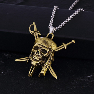 สร้อยคอจี้กระโหลกกระจอก SKL05โจรสลัดคาริบเบียนของขวัญเครื่องประดับ - Product Image 3