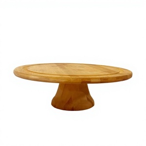 Support à gâteau en bois artisanal écologique, base de présentation, compatible lave-vaisselle, pour mariage, anniversaire, décoration intérieure, présentation classique de desserts - Product Image 1