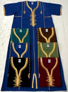 Ccy批发定制阿拉伯朱巴刺绣男士Thobe Al Haramain睡眠丝绸Thobe短袖摩洛哥Thobe - Product Image 4