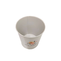 Seau en métal rond personnalisé avec logo Rose Market, vaporisateur de poudre, prix bas, petits pots de fleurs pour la décoration de jardin