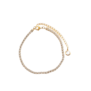 Aceworks Cadena de Acero Inoxidable con Garras de Diamante, Cadena de Oro al Vacío con Diamantes, Cadena de Tenis DIY para Collar y Pulsera - Product Image 1