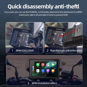 בלעדי למסך ניווט לאופנוע <span class=keywords><strong>BMW</strong></span> בגודל 6-7 אינץ' עמיד למים בתקן IP67: קארפליי, אנדרואיד אוטו, DVR, נגד גניבה והתקנה קלה - Product Image 2
