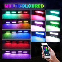 4 / 8 PCS Dream Color Rock Lights pour camions Car Front LED Grille Light By Music APP Control
