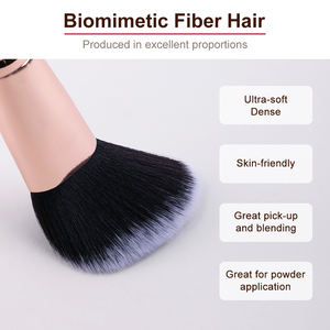 Juego de 34 Brochas de Maquillaje de Pelo Sintético de Alta Calidad con Logotipo Personalizado, Mango de Madera Compuesta No <span class=keywords><strong>Cruel</strong></span>, para Teatro y Uso Diario - Product Image 3