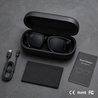 Lunettes Intelligentes M01 avec Caméra HD 1080P 5 Mégapixels pour la Prise de Photos, Traduction IA, Reconnaissance d'Images, Commande par Bouton et Voix IA