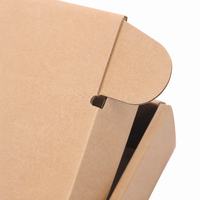 Boîte postale pliable en carton ondulé Kraft, auto-scellante, recyclable, écologique pour l'expédition, taille personnalisée