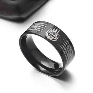 Retro Thai Five Mantra Titanium Steel Ring, Fashionable Stainless Steel Jewelry for Men and Women, Source Factory, <b>Dropshipping</b> - Product Image 4