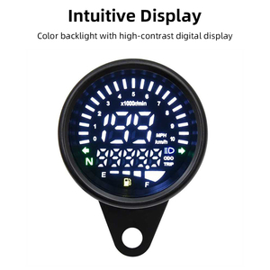Nouveau Compteur Universel Moto 2026 12V LCD Compteur de Vitesse Compteur de Régime Jauge de Carburant / Compteur Kilométrique Numérique Modifié / Vente en Gros - Product Image 3
