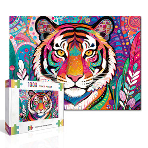 Rompecabezas de papel personalizado con diseño de Tigre Rey de los Bosques |   Rompecabezas Personalizado con Foto OEM para Regalos (1000 Piezas, MOQ 100) - Product Image 1