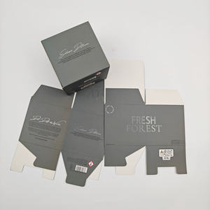 Recycled Material Corrugated Rigid <b>Cardboard</b> Customizable Square Grey Cosmetic Candle Personal Care Packaging Matt Lamination - Product Image 1