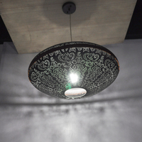 Lustre industriel en métal noir, décoration intérieure, éclairage d'intérieur, luminaire suspendu simple, lumière blanche chaude douce 2700K, garantie de 3 ans