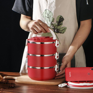กล่องข้าวสแตนเลส LXM137 แบบขายส่ง เก็บความร้อน ปิดสนิท พกพาสะดวก ทำความสะอาดง่าย สำหรับนักเรียน - Product Image 3