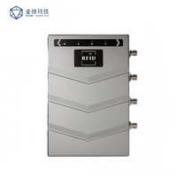 Módulos Lector de Tarjetas RFID UHF JINTOU Personalizados, Aleación de Aluminio, 1/4/8/16 Puertos, Antena de 33dBi, 0-30m, Protocolo ISO 18000-6C, RJ45