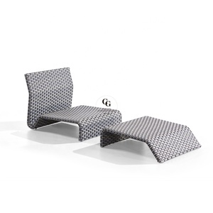 Silla de playa de aluminio jardín cama salón de mimbre Silla de salón de natación piscina silla <span class=keywords><strong>tumbona</strong></span> de mimbre salón playa - Product Image 5