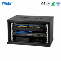 Kabinet Jaringan Dinding Anti Debu CE ISO SPCC Rel Pemasangan yang Dapat Disesuaikan OEM ODM Stok Panel Samping 19'' yang Dapat Dilepas untuk Komersial