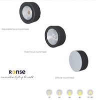 RONSE 20W 1500lm Focalisable Led Track Light Beams 15-40 Direction d'éclairage Réglable Noir Plafond Focus Track Spot Light Led