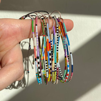 Manik-manik Miyuki Vintage INS Niche yang Dikait untuk Gelang Wanita, Hadiah Ulang Tahun Sahabat Terbaik - Gelang Tipis Berlapis yang Trendi
