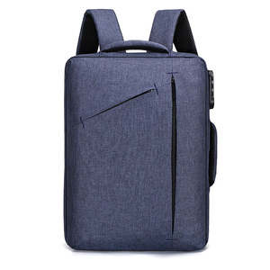 Sac à dos pour ordinateur portable 14 pouces bleu foncé couleur unie taille moyenne sac de voyage d'affaires pour les trajets quotidiens - Product Image 2