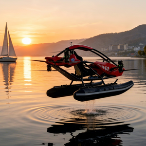 Lightweight Carbon Fiber Red Rotary Wing Gyroplane Single Seat <b>Remote</b> Control Vertical Takeoff Landing Aircraft Model 4K <b>Camera</b> - Product Image 1