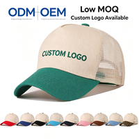 Gorra Trucker de Malla de 5 Paneles de Alta Calidad con Logotipos Bordados Personalizados, Visera Curva, Transpirable y Ajustable para Uso Casual al Aire Libre