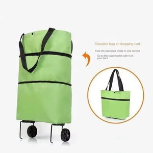 Carrito Pequeño Plegable con Bolsa para Compras, Bolsa con Ruedas para Comprar Alimentos, Bolsa para Comprar Verduras, Organizador de Compras Portátil, Accesorios de Cocina - Product Image 6